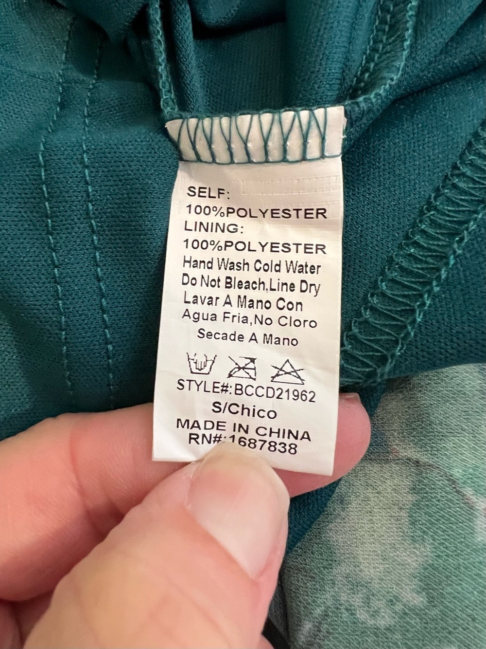 Banjul Teal Tropical Floral V-Neck Maxi Dress - Picture 15 of 15